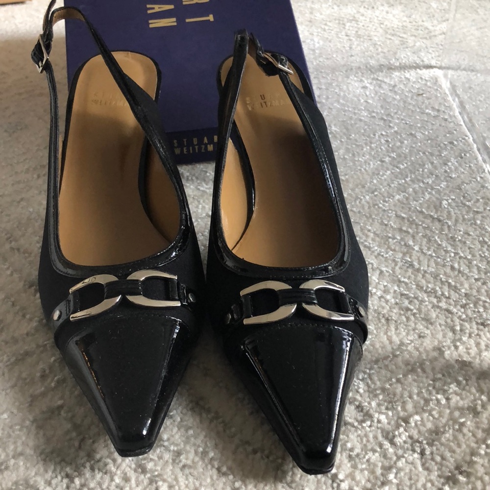 Stuart Weitzman black slingback heels